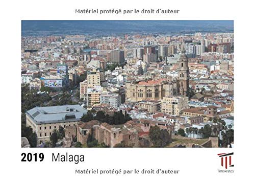 Malaga 2019 - calendrier de bureau timokrates, calendrier photo, calendrier photo - din a5 (21 X 15