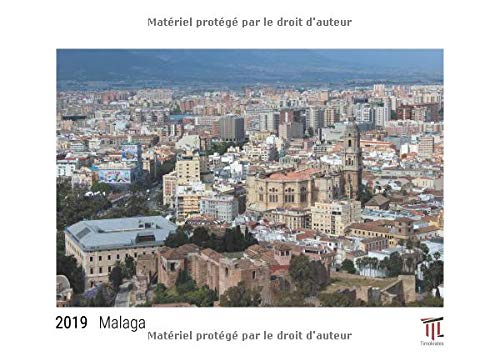 Malaga 2019 - Édition blanche - Calendrier mural Timokrates, calendrier photo, calendrier photo - DIN A3 (42 x 30 cm)