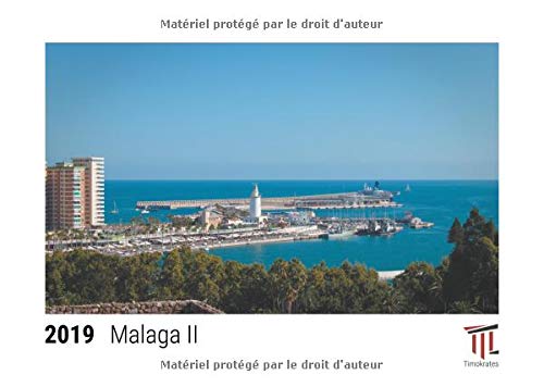 Malaga II 2019 - calendrier de bureau timokrates, calendrier photo, calendrier photo - din a5 (21 X