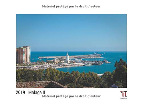 Malaga II 2019 - Édition blanche - Calendrier mural Timokrates, calendrier photo, calendrier photo - DIN A3 (42 x 30 cm)