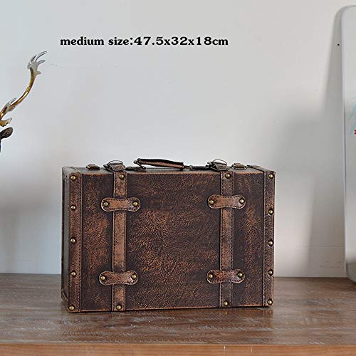 Maleta retro Cuadro de estilo antiguo de la vendimia for la decoración casera fiestas de cumpleaños decoración de la boda Muestra Crafts Photoshoots decorativo Maleta (conjunto de 3, Brown) Equipaje