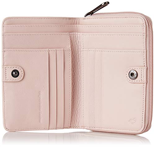 Mandarina Duck Mellow Leather Portafoglio, Cartera. para Mujer, Rosa (Rose Metal), 3x10x14 Centimeters (W x H x L)