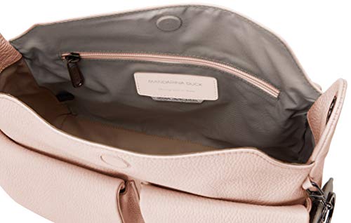 Mandarina Duck Mellow Leather Tracolla, Bolsa de mensajero para Mujer, Rosa (Rose Metal), 12x27.5x28 Centimeters (W x H x L)