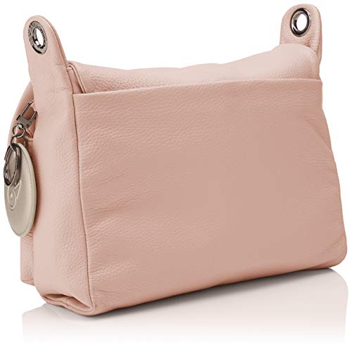 Mandarina Duck Mellow Leather Tracolla, Bolsa de mensajero para Mujer, Rosa (Rose Metal), 12x27.5x28 Centimeters (W x H x L)