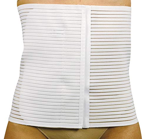 MANIFATTURA BERNINA Sana 55107 (Talla 4) - Faja compresión Abdominal Transpirable cinturón de Apoyo postoperatorio Alto 27 cm