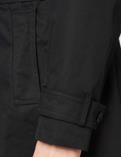 Marca Amazon - find. Gabardina Corta Estilo Trench para Mujer, Negro (Schwarz), 38, Label: S