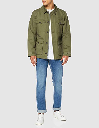 Marca Amazon - find. Guerrera de Algodón Hombre, Verde (Khaki), XS, Label: XS