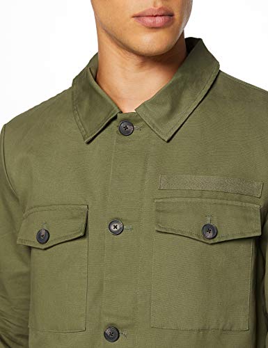 Marca Amazon - find. Guerrera de Algodón Hombre, Verde (Khaki), XS, Label: XS