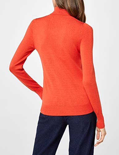 Marca Amazon - find. Jersey con Cuello Cisne Mujer, Rojo (Red), 40, Label: M