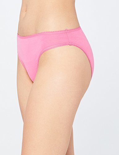 Marca Amazon - Iris & Lilly Braguita Mujer, Pack de 5, Multicolor (Azelea Pink / Navy Sky / Melange), XS, Label: XS