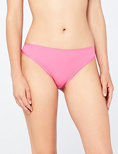 Marca Amazon - Iris & Lilly Braguita Mujer, Pack de 5, Multicolor (Azelea Pink / Navy Sky / Melange), XS, Label: XS