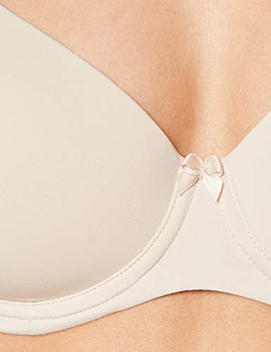 Marca Amazon - Iris & Lilly Sujetador Copa Alta Mujer, Beige (Nude), 90E, Label: 34DD