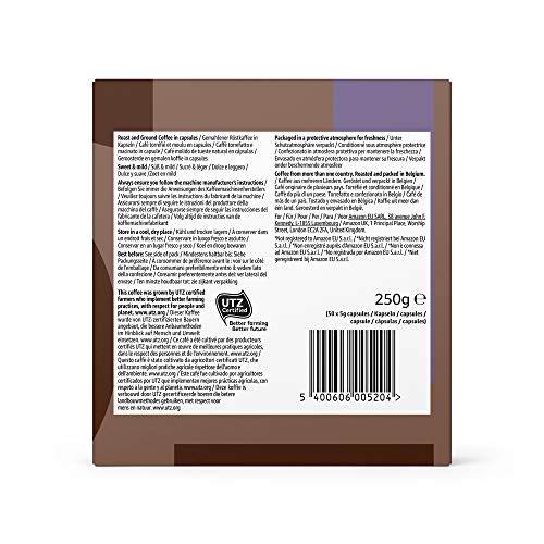 Marca Amazon - Solimo Cápsulas Lungo, compatibles con Nespresso - café certificado UTZ, 100 cápsulas (2 x 50)