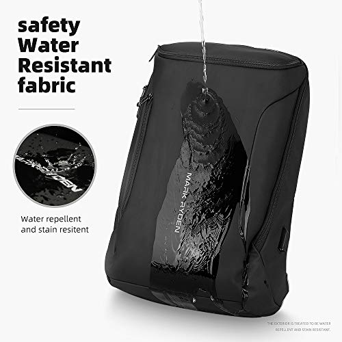 MARK RYDEN Mochila Impermeable para Hombres portátiles. Mochila Moderna para Viajes universitarios al Aire Libre con Puerto USB y portátil de 17.3 Pulgadas