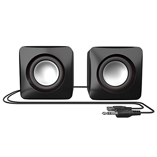 Mars Gaming MAS0 - Altavoces gaming (8W potencia, tamaño compacto, rendimiento graves optimizado, sistema de canal 2.0, sonido 3D, USB, Jack 3.5mm, PC / Mac / Smartphone / Tablet), negro y rojo