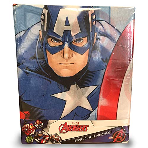 Marvel Juego de Funda de edredón de polialgodón, Multicolor, Individual