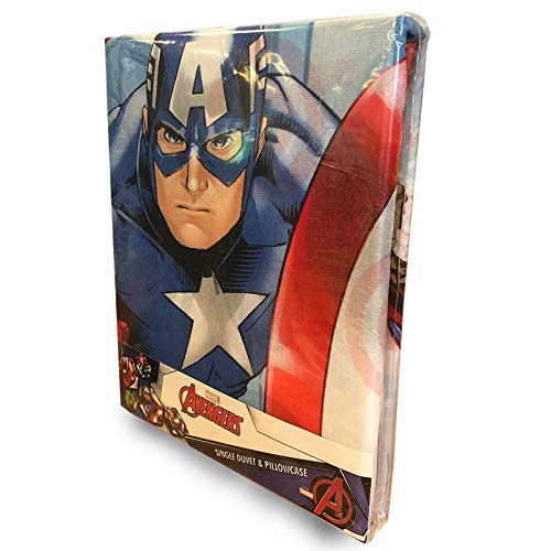 Marvel Juego de Funda de edredón de polialgodón, Multicolor, Individual