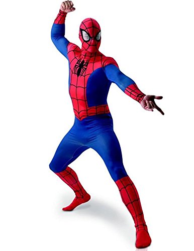 MARVEL ~ Spider-Man - adulto del vestido de lujo del traje de licencia Con separada Redecilla Nuevo 2015 Tamaño X-Large (Pecho 42-46 ")