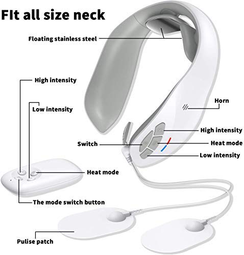 Masajeador de Cuello Eléctrico - U UZOPI Masajeador Cuello Cervical Masajeador Espalda Electrico Masajeador Electromagnético Masajeador Cervical Dolores Cervicales de 16 Nivel de Fuerza