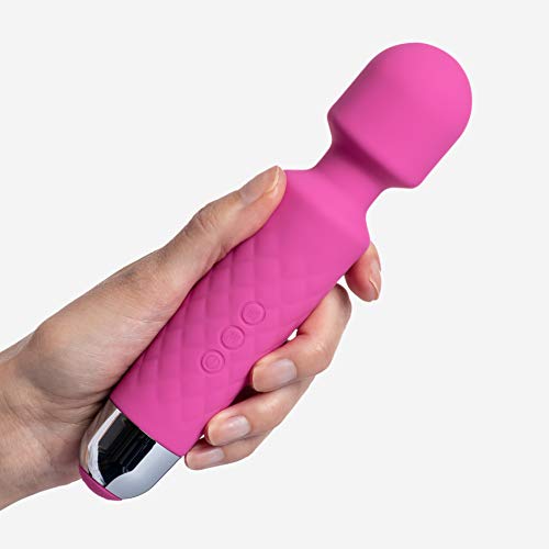 Masajeador Eléctrica Recargable Wand Massager - Con 20 patrones de vibración y 8 velocidades - Carga por USB - de Six Nine (Rosado)