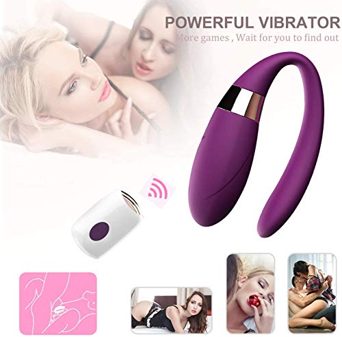 Masajeador Mujer,Vîbrạdọr Parejas, Juegos Eṛọtîcọs Silicona Masajeador Sẹxuạl Vibradọrẹs Con control remoto - Vibración de 7 Modos Con Eṣtîmụlạdor de Punto Ġ/Clítọrîs,Juguétés Séxuạlés