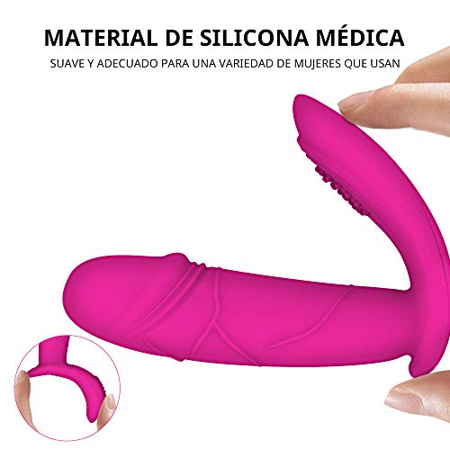 Másajéádor Portatil, Másajéádor Actualizado con Mandó a Distancia para Mujéres, 10 Modos de Másájé, Recargable USB Magnético Cable Cargador, Material de Sílíconá, 100% Impérmeable, Calefaccion