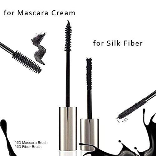 Máscara de maquillaje en crema para pestañas Nicebelle DDK 4D impermeable, color negro, extensiones de pestañas, estilo extralargo, máscara lavable con agua caliente