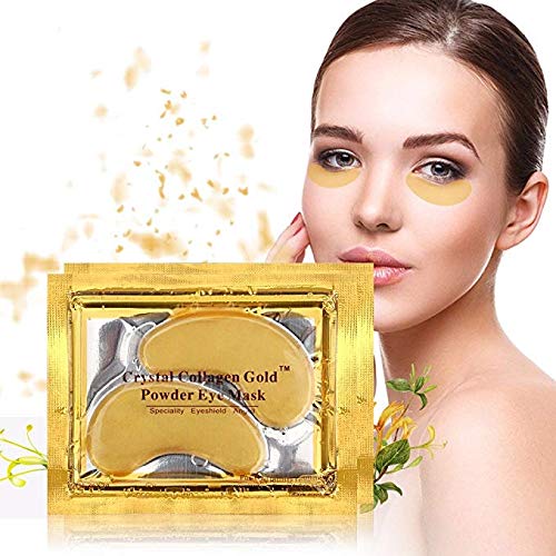 MáScara Facial De Cristal De ColáGeno BiolóGico De Oro 24K Quilates: 7 MáScaras Faciales + 7 MáScaras De Ojos + 7 MáScaras De Labios. Cuidado De La Piel Antienvejecimiento, Antiarrugas, Hidratante