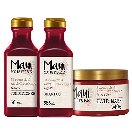 Maui Moisture - Agave Champú Antirrotura, 385 ml + Acondicionador, 385 ml + Mascarilla Antirrotura, 340 g