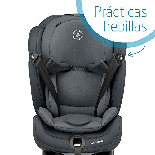 Maxi-Cosi Titan Plus Silla Coche bebé grupo 1/2/3 isofix, 9 - 36 kg, silla auto bebé reclinable con reductor, Clima Flow para el control de la temperatura, crece con el niño 9 meses- 12 años, graphite