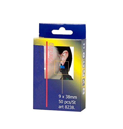 Maya TTD2P - Tiritas Detectables para Piercings, 50 Unidades, Azul