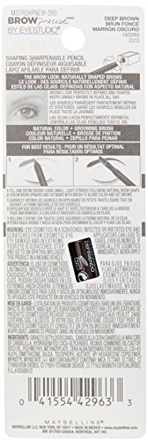 MAYBELLINE - Eye Studio Brow Precise Shaping Pencil 260 Deep Brown - 0.02 oz. (600 mg)