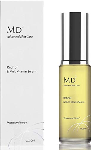 MD3 - Sérum Antiedad con Retinol (2%) y Multivitaminas, para Hombre y Mujer (30 ml)