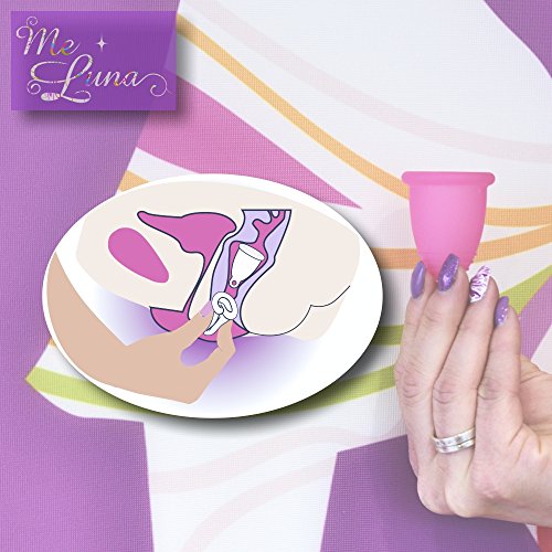 Me Luna Menstrual Taza Classic, Ring, Negro, Tamaño L