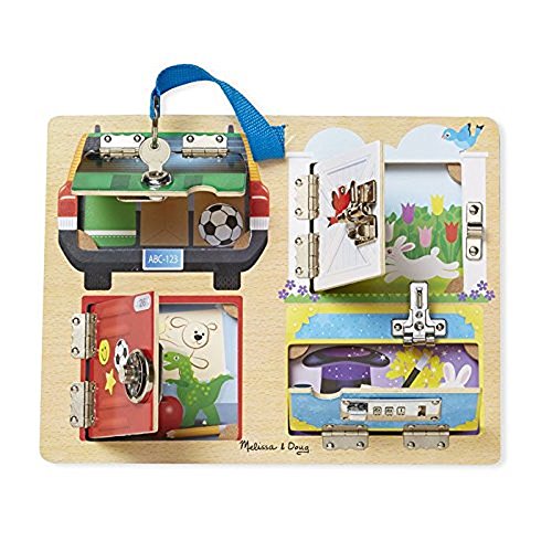 Melissa & Doug- Lock and Latch Board Juego con Cerraduras, Multicolor (19540) , color/modelo surtido