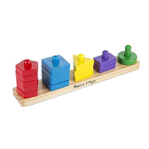 Melissa & Doug- Stack & Sort Board Tablero para Apilar y Clasificar, Multicolor (379) , color/modelo surtido