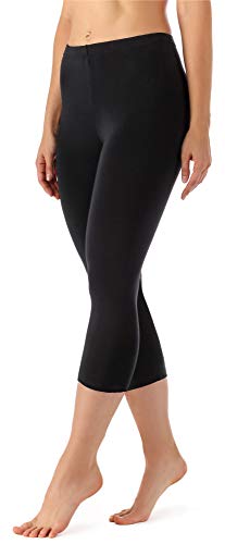 Merry Style Leggins 3/4 Mallas Deportivas Mujer MS10-144 (Negro, XXL)