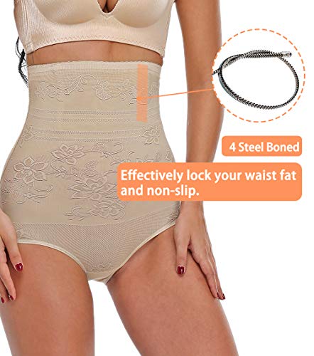 MISS MOLY Bragas Fajas Reductoras Cintura Alta Mujer Braguitas Moldeadoras Adelgazante Abdomen Steel Boned Invisible Shapewear Control de Barriga Ropa Interior Levanta Glúteos Lencería Talla Grande