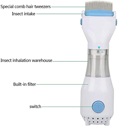 Mixbeek Pet Eléctrica Conjuntos De Tratamiento De Piojos, Pulgas Piojos Peine para Piojos Peines Animales, Caja Fuerte Sin Dolor Los Piojos Peine con Suaves para Niños Y Adultos