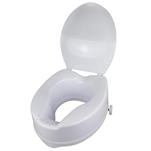 Elevador de WC para adultos con reposabrazos Tajo 19 cm Elevador de WC para  personas mayores blanco