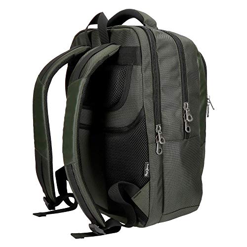 Mochila para portátil Pepe Jeans Bromley Verde 15,6" doble compartimento