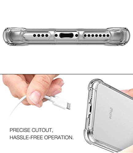 MoKo Compatible con iPhone XS MAX Funda, Choque-Absorbente Cubierta Anti-Arañazos Protectora con Transparente Dura Carcasa Trasera de Flexible TPU para iPhone XS MAX 6.5" 2018 - Cristal Claro