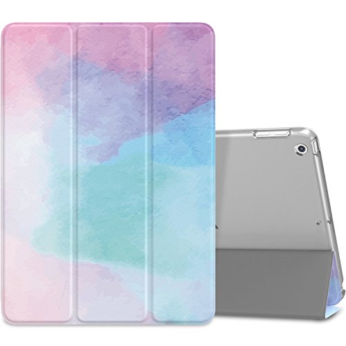 MoKo Funda para 2018/2017 iPad 9.7 6th/5th Generation - Ultra Slim Función de Soporte Protectora Plegable Smart Cover - Acuarela (Auto Sueño/Estela)