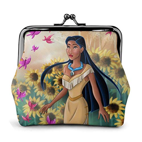 Monedero Pocahontas Suower Monedero Monedero Monedero Monedero Tarjetas de crédito Funda Cierre Exquisita Hebilla Maquillaje Móvil Mujer Piel Contantes Monedero Cartera