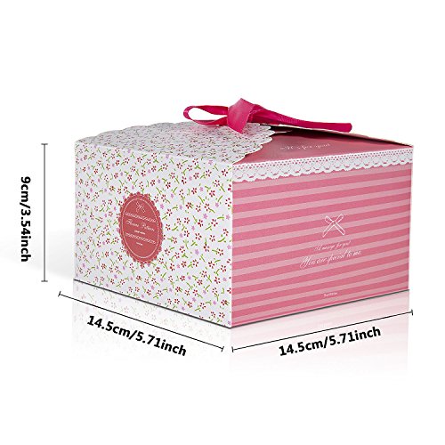 MOOKLIN 12pcs Cajas de Regalo Caja de Dulces Caja de Papel de Galletas para la Boda cumpleaños Fiesta de Bienvenida