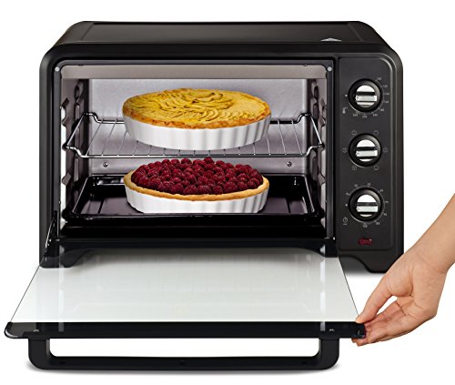 Moulinex Optimo OX484810 - Horno de Conveccción 39 L, 6 Modos de Cocción con Termostato de hasta 240º y Temporizador hasta 120 Minutos, Bandeja de Horneado y Rejillas Reversibles, Diseño Compacto