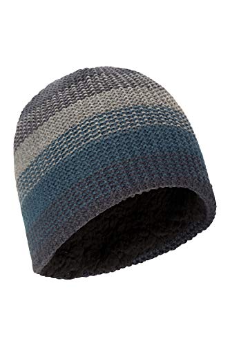 Mountain Warehouse Gorro Mirka Forrado para Hombre - Forro Polar, cálido, Agradable y Fresco - Accesorio de Invierno para Caminar, al Aire Libre, Acampar, Salir, Viajar Azul petróleo Talla única