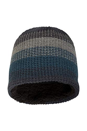 Mountain Warehouse Gorro Mirka Forrado para Hombre - Forro Polar, cálido, Agradable y Fresco - Accesorio de Invierno para Caminar, al Aire Libre, Acampar, Salir, Viajar Azul petróleo Talla única