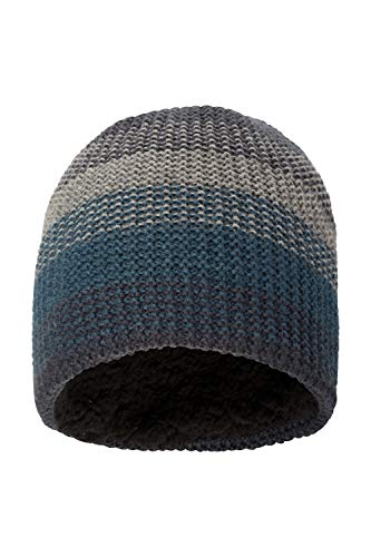 Mountain Warehouse Gorro Mirka Forrado para Hombre - Forro Polar, cálido, Agradable y Fresco - Accesorio de Invierno para Caminar, al Aire Libre, Acampar, Salir, Viajar Azul petróleo Talla única