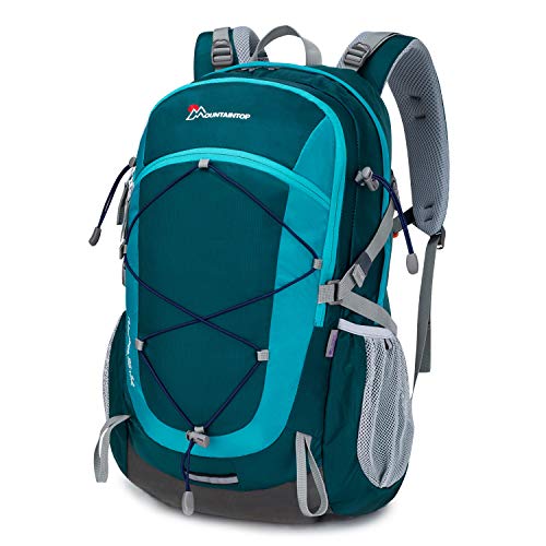 MOUNTAINTOP Mochilas Senderismo 40 litros a Montañismo Alta Capacidad Impermeable Hombre Mujer Escalada Deporte Morral con Cubierta De Lluvia para Viajes Acampadas